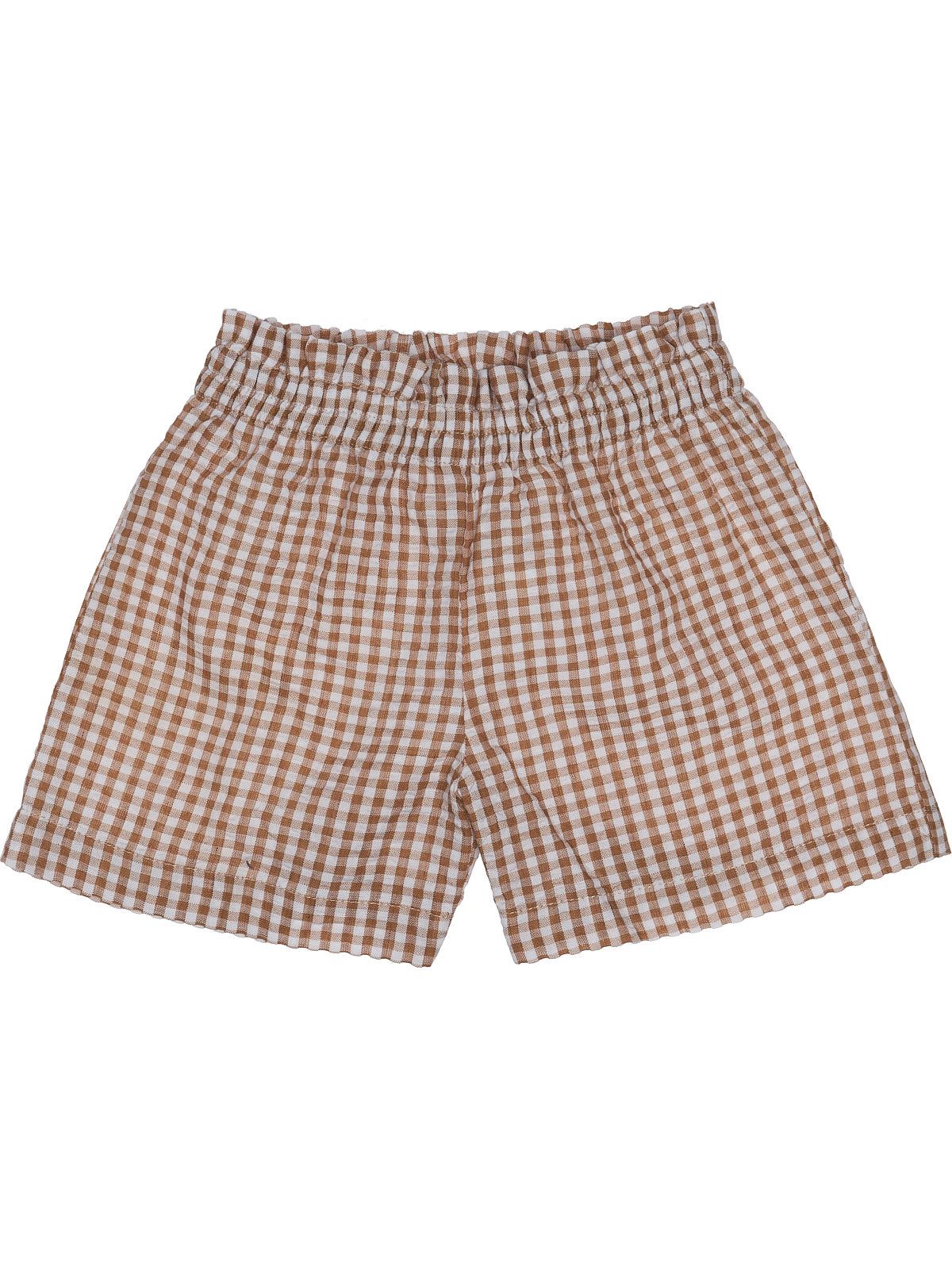 shorts a quadretti goffrati