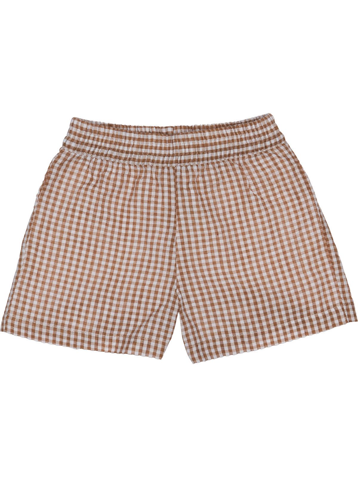 shorts a quadretti goffrati