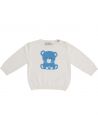 pullover in cotone con intarsio orsetto