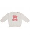 pullover in cotone con intarsio orsetto