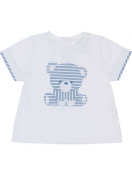 T-shirt in jersey con patch orso 