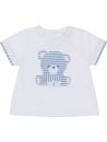 T-shirt in jersey con patch orso 