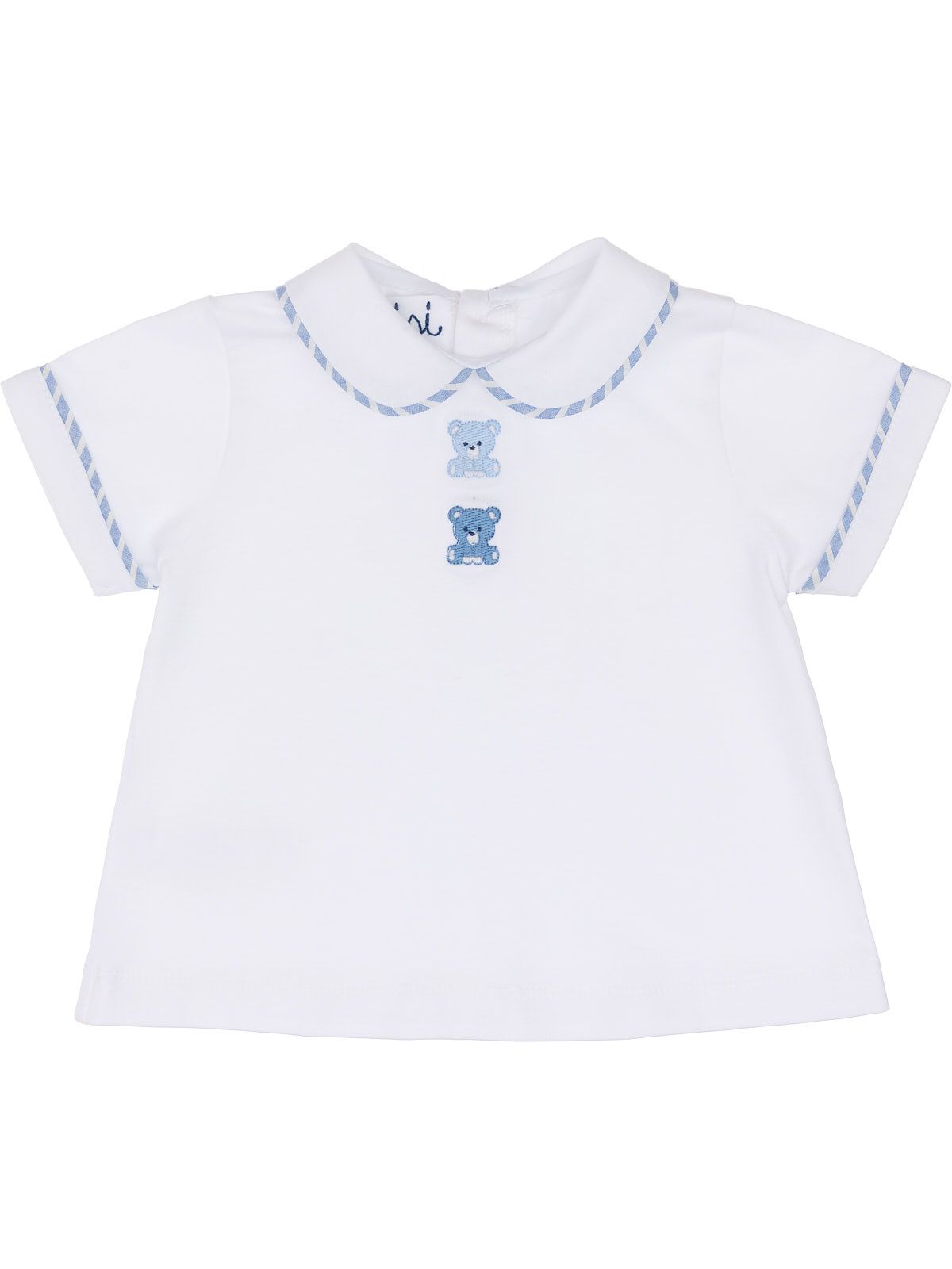 camicia in jersey con ricamo orsetti 
