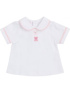 camicia in jersey con ricamo orsetti 