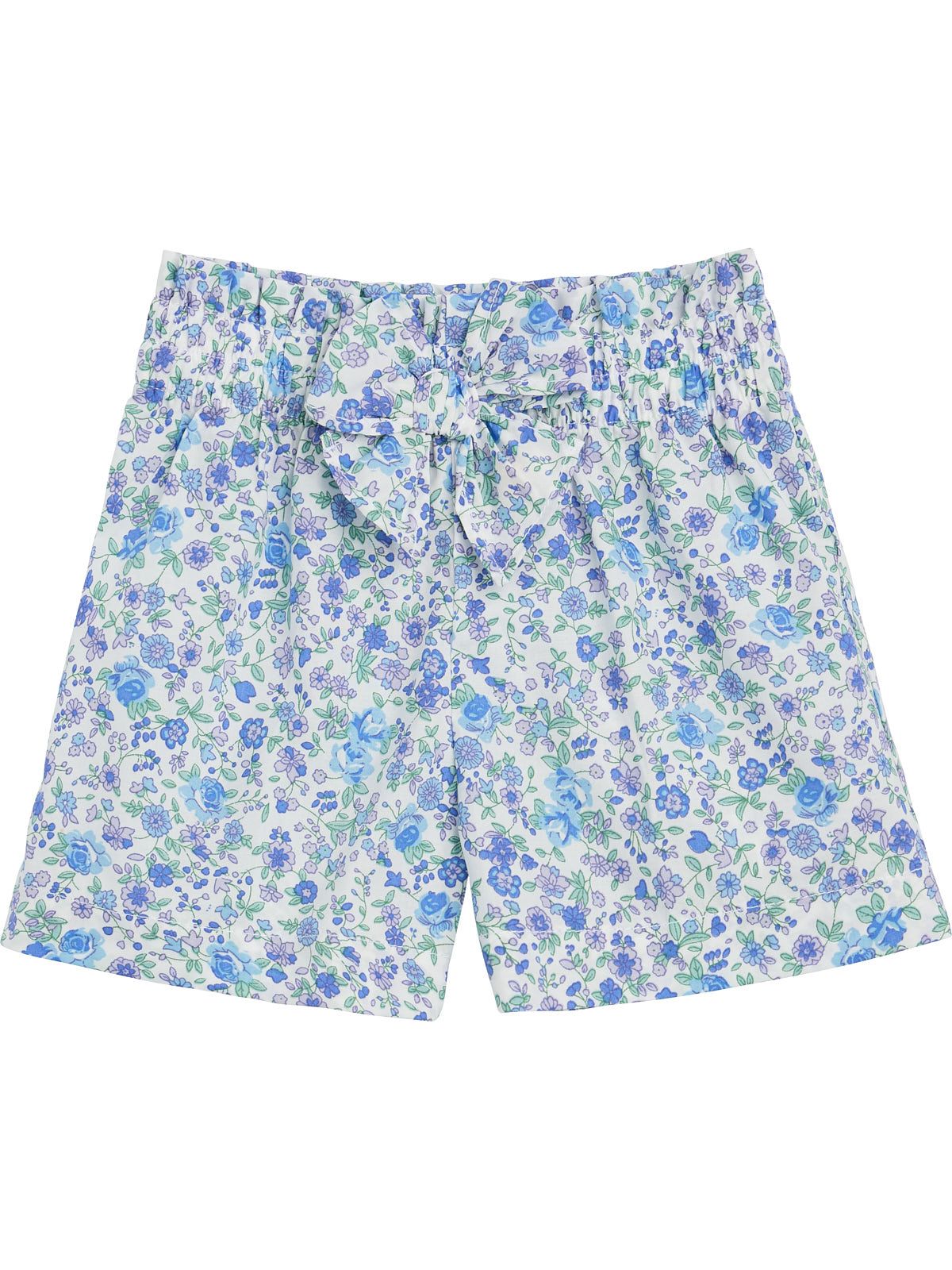 fabric printed printed shorts wirh bow
