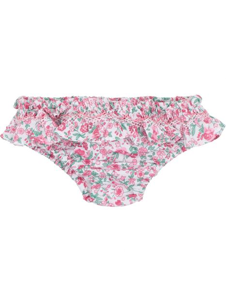 costume slip in tessuto stampato a fiori con smock
