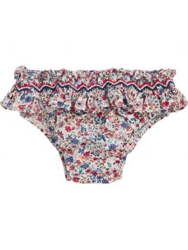flower printed fabric slip with smock