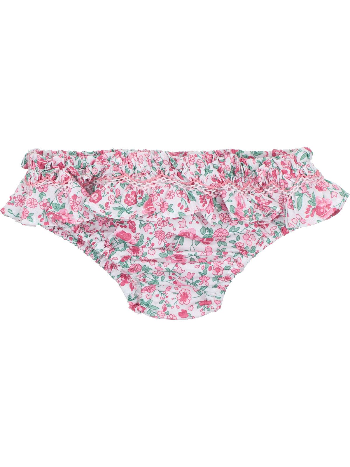 flower printed fabric slip with smock