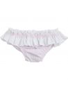 costume slip a righe goffrate con smock