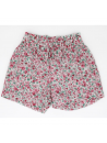 shorts in tessuto stampato a fiori con fiocco 