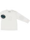 t-shirt in jersey con toppe in tartan 