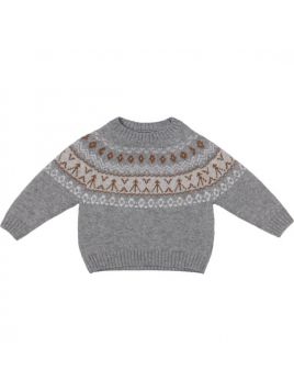 wool/cashmere pullover with jacquard