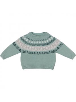 wool/cashmere pullover with jacquard