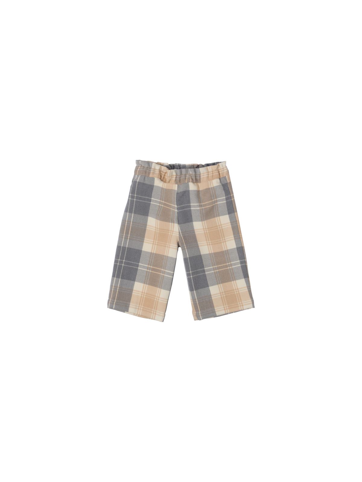 pantaloni alla caviglia in tartan moda con elastico in vita