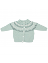 giacchina in lana/cashmere con jacquard