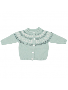 giacchina in lana/cashmere con jacquard