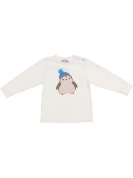 jersey T-shirt with penguin patch