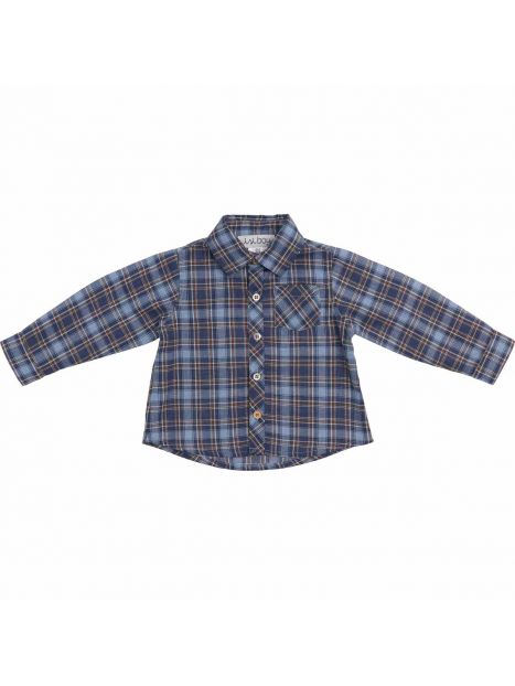 camicia in twill a quadri 