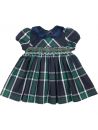 vestito in tartan con smock