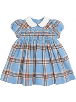 fashion tartan dress with smock