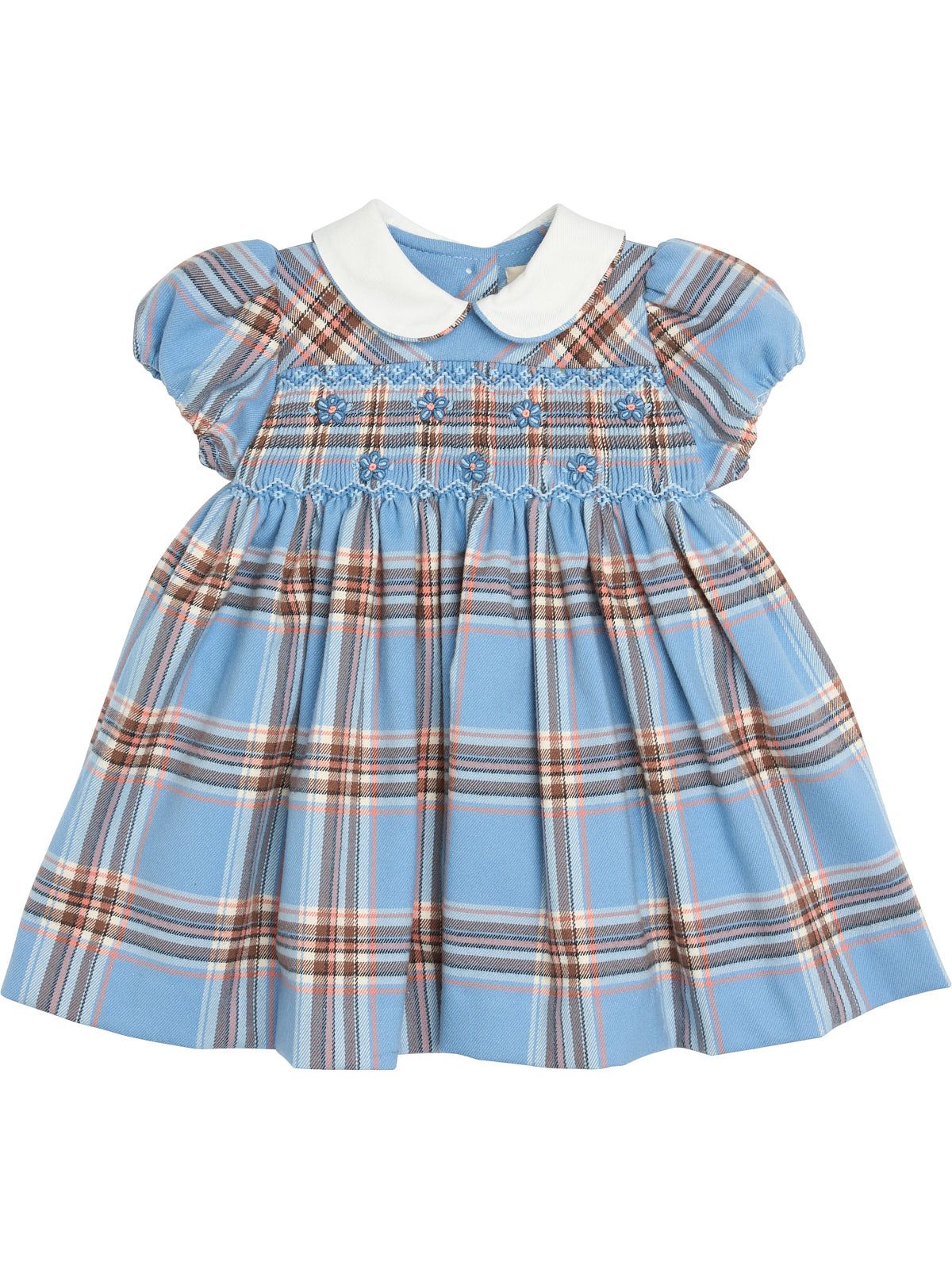 vestito in tartan moda con smock