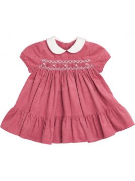corduroy 3000 lines dress with smock 