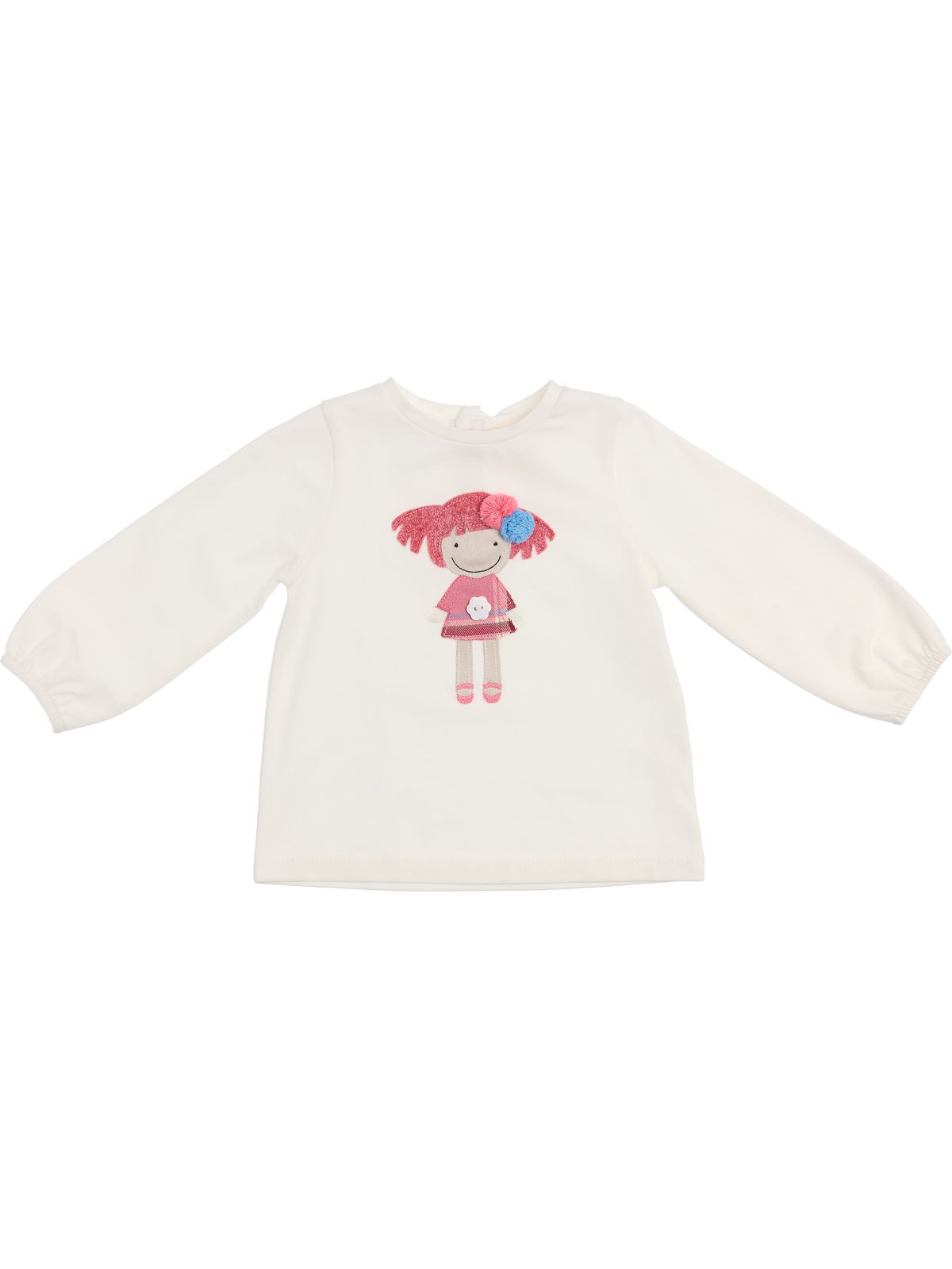 T-shirt in jersey con patch bambola
