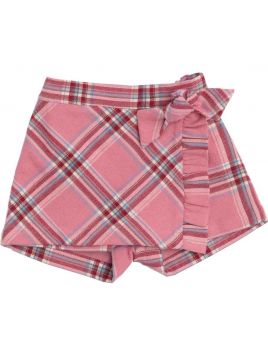 fashion tartan skirt-shorts