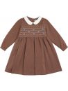 vestito in flanella con smock a MANICA LUNGA
