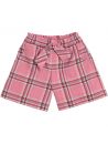 shorts in tartan moda con fiocco