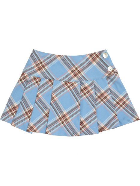 gonna in tartan moda con balze