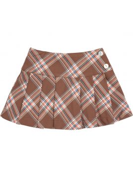 gonna in tartan moda con balze