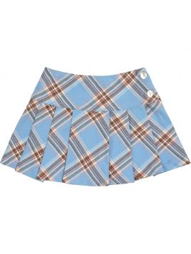 gonna in tartan moda con balze
