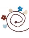 wool belt with flowers