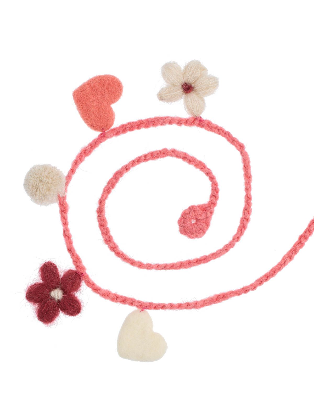 wool belt with flowers