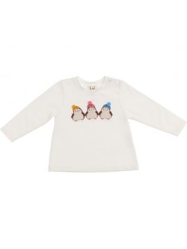 jersey T-shirt with penguin patch