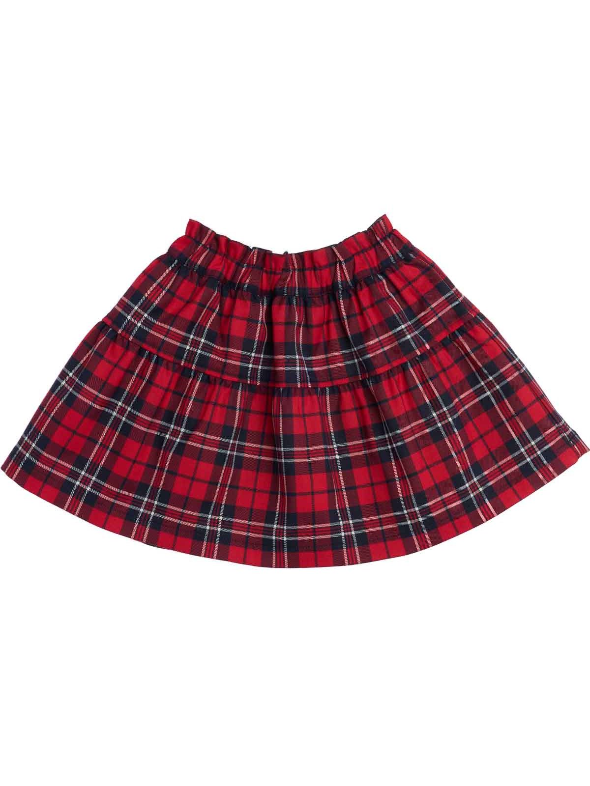 gonna in tartan con balza