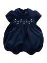 velvet romper with smock