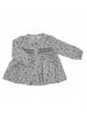 printed fabric shirt with smock