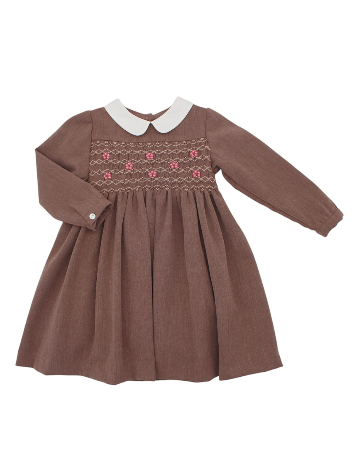 vestito in flanella con smock a MANICA LUNGA
