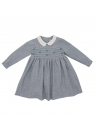 flannel dress with smock and LONG SLEEVE