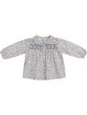 printed fabric shirt with smock
