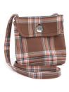 fashion tartan bag with long handles