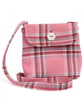 fashion tartan bag with long handles