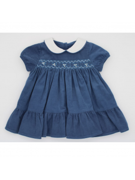 corduroy 3000 lines dress with smock 