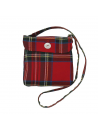 fashion tartan bag with long handles