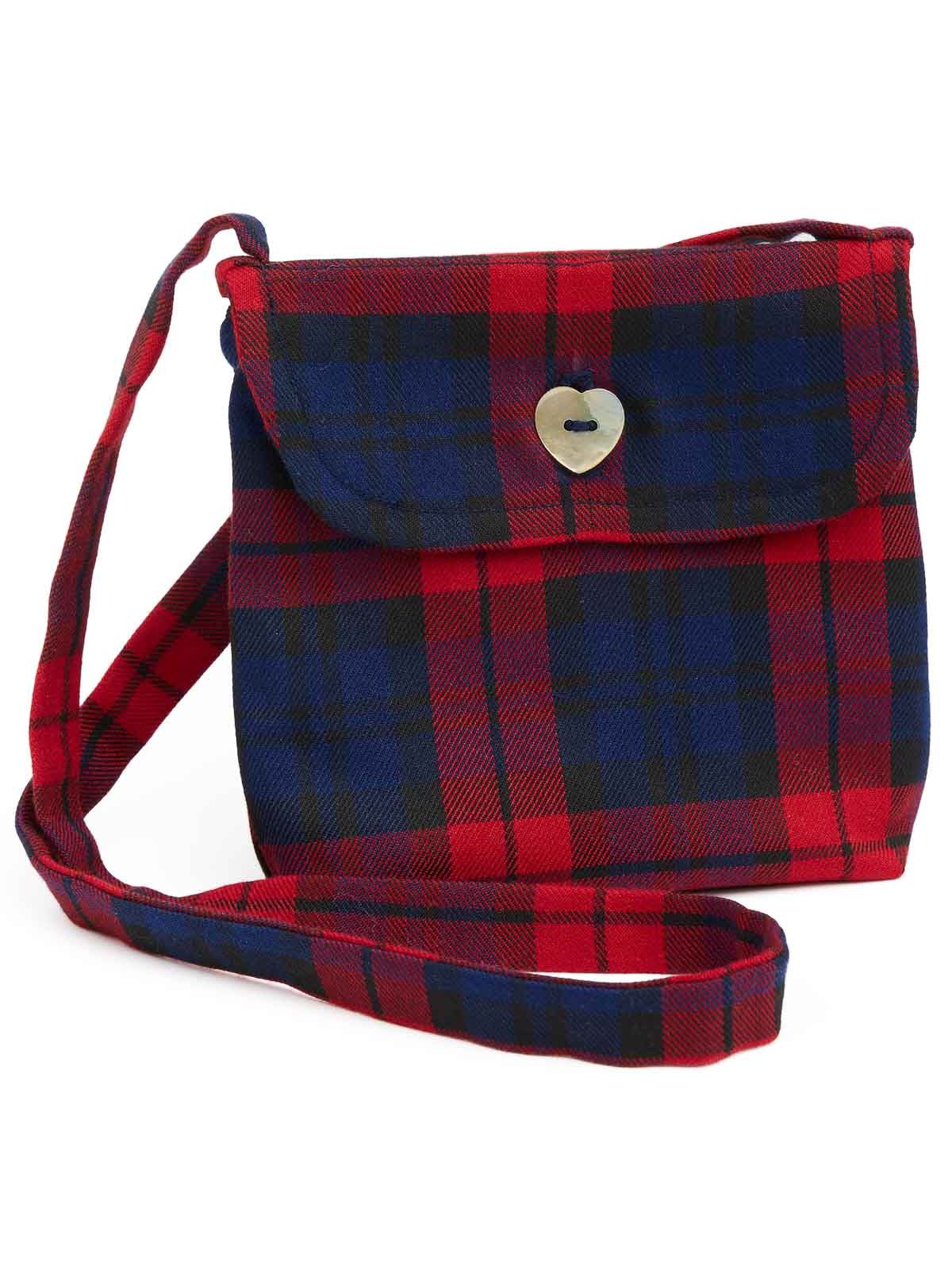 borsetta con manici lunghi in tartan