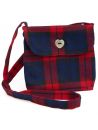 fashion tartan bag with long handles