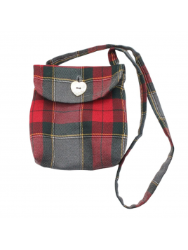 fashion tartan bag with long handles