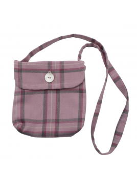 fashion tartan bag with long handles